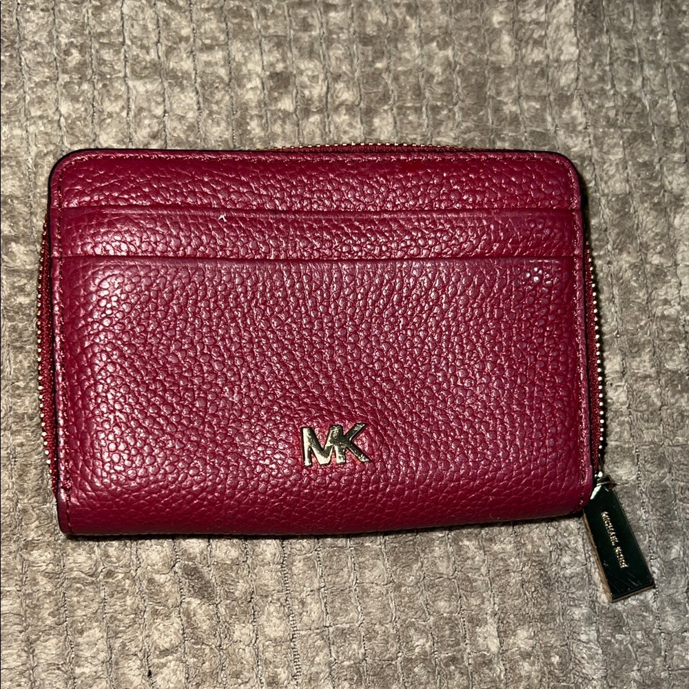 Michael Kors Deep Red Leather Wallet